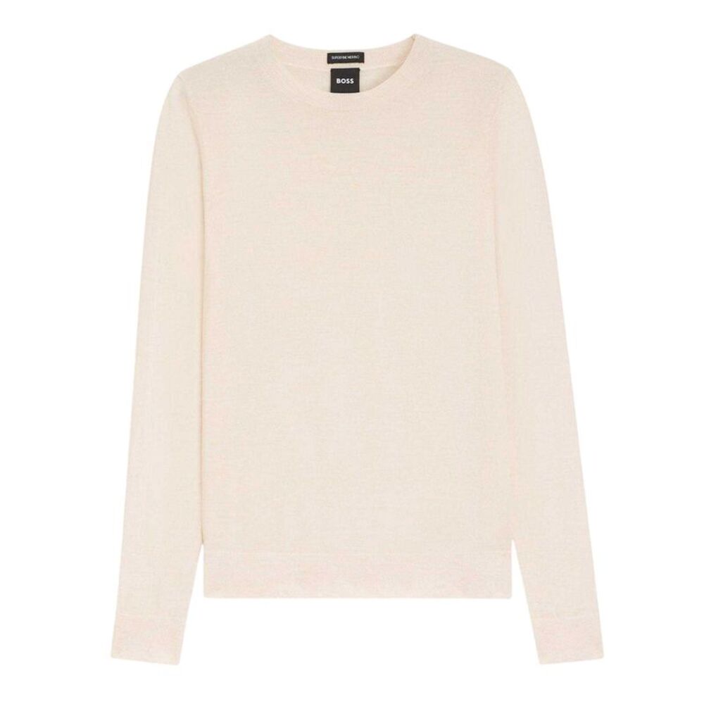 Boss Womens/Ladies Ferpina Plain Knitted Sweater / Natural